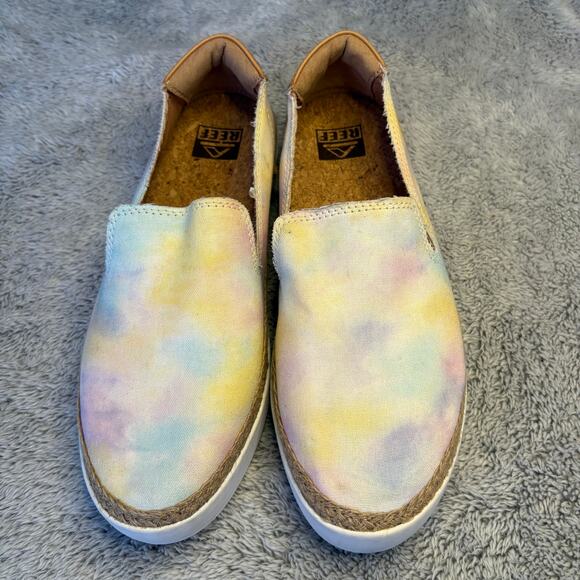 Reef Loafers Sunrise Cushioned Cork Insole Multicolored Size 8 - Picture 1 of 8